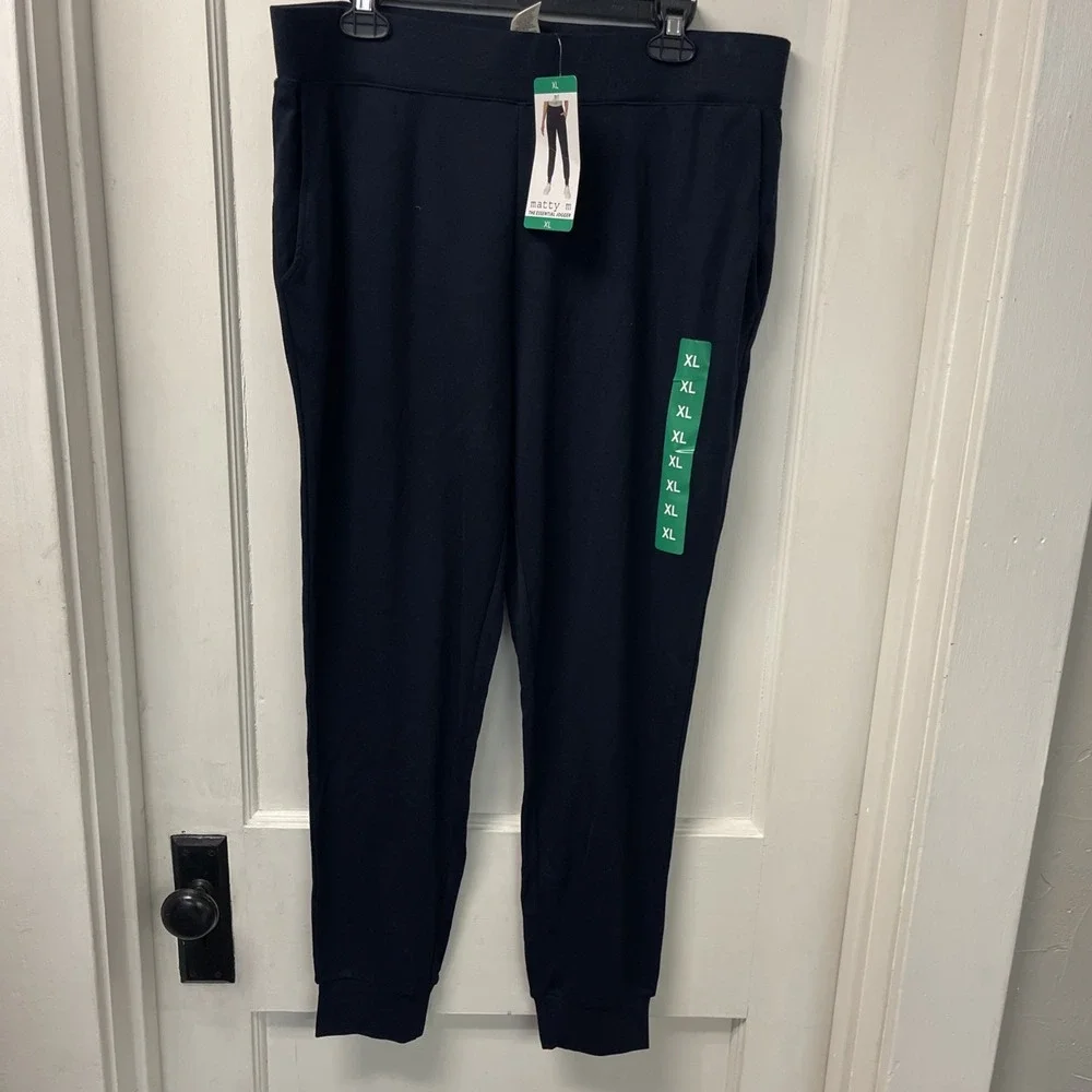 NWT Matty M Essential Jogger Comfort Jogger Navy Blue Size XL